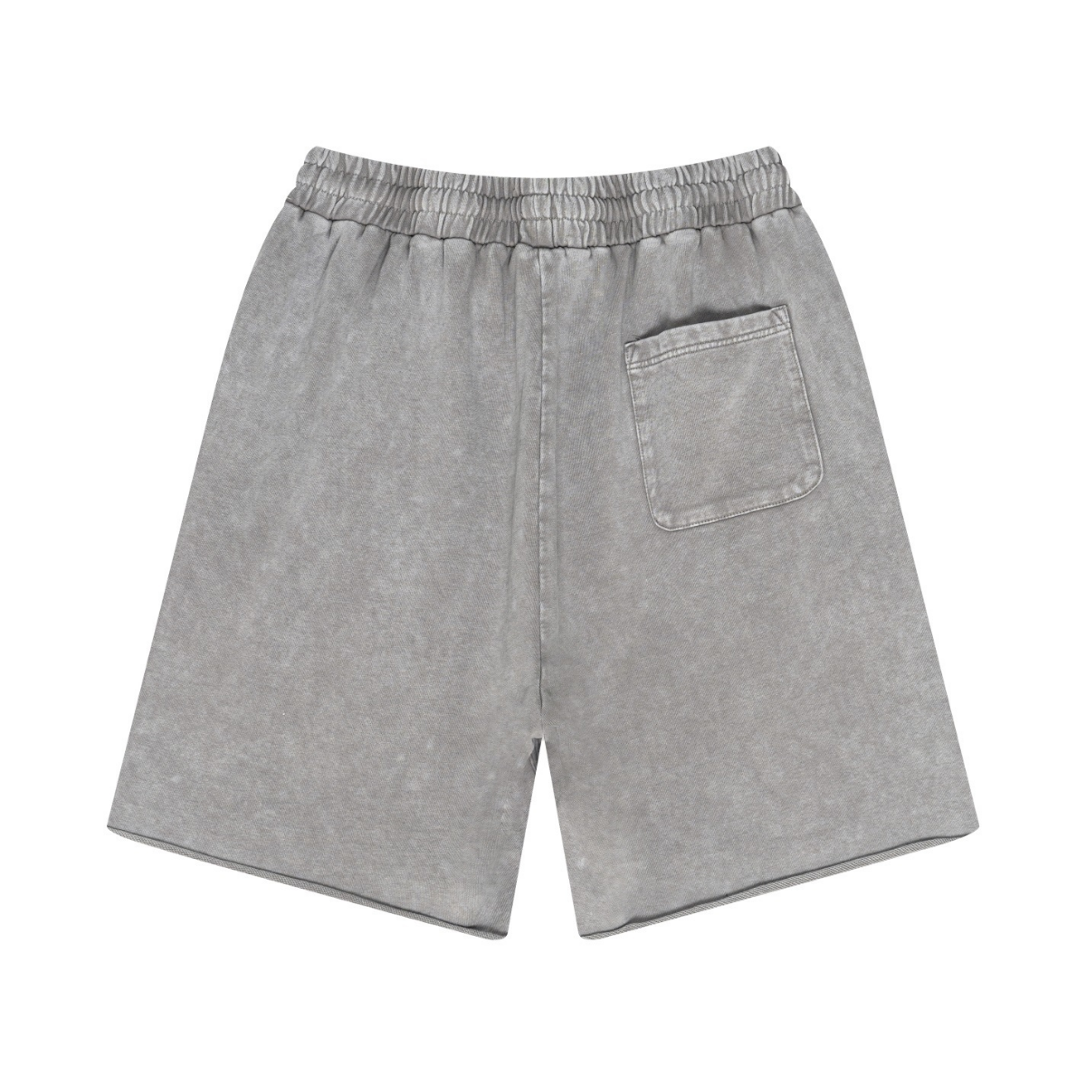 330GSM Unisex 100%Cotton Beefy Fabric Handcrafted Distressed Shorts Medium Grey
